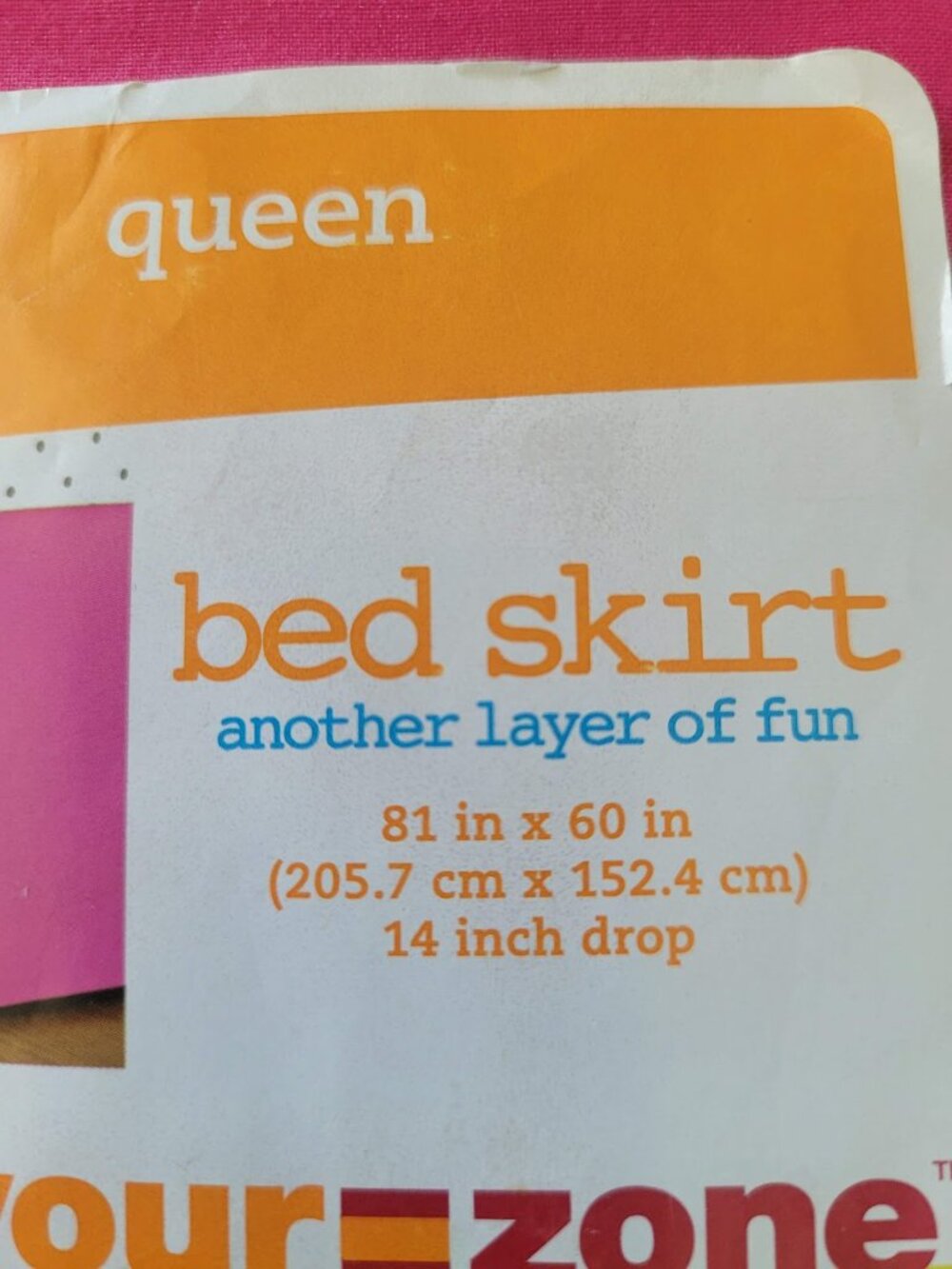 Queen Bed Skirt...Pink!! - Picture 4 of 4